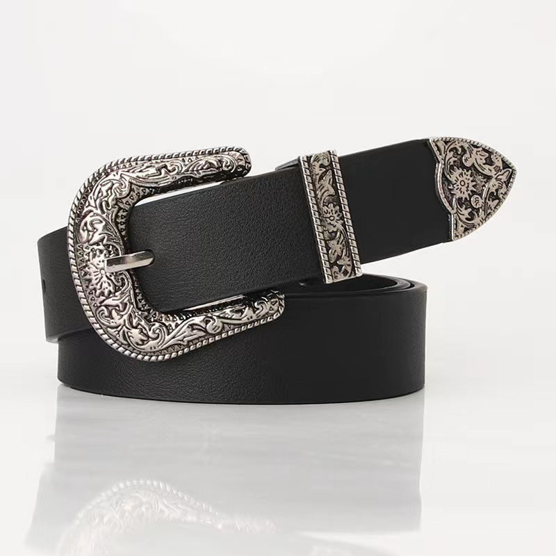 Wholesale Vintage Faux Leather Denim Belt
